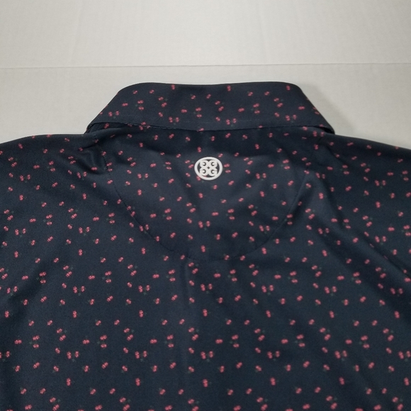 G/Fore Golf Polo Mens Large Navy Men Floral All Over Print Performance - Picture 5 of 8